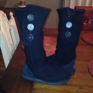 Ugg black knit boots